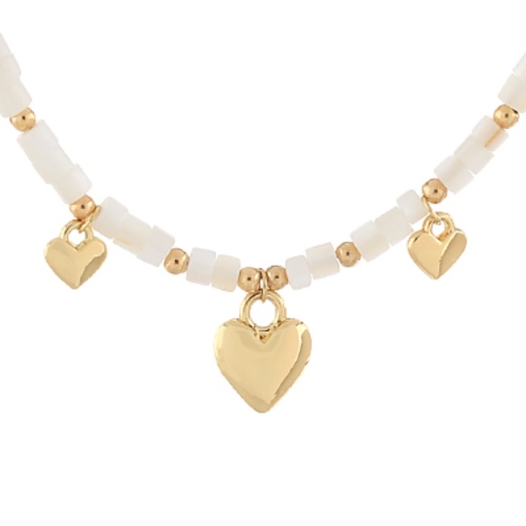 Heart Shell Bead CCB Ball Choker - Picture 2 of 2